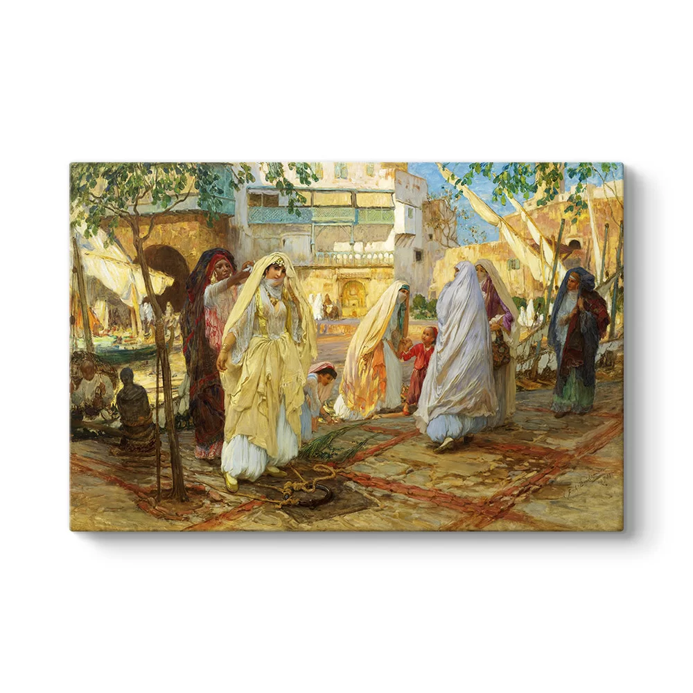 Frederick Arthur Bridgman - Cezayir Liman Tablosu - Model 1
